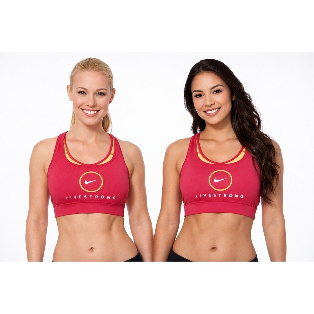 2--Nike LARGE Live Strong Racerback Sports Bra